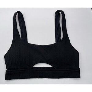 Hop Lun Bikini Top‎ Size Small S Black Swim Beach Ladies